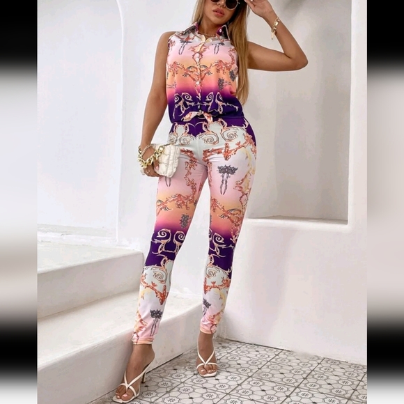 GRAPHIC 2 PIECE PANTS SET - Picture 3 of 7